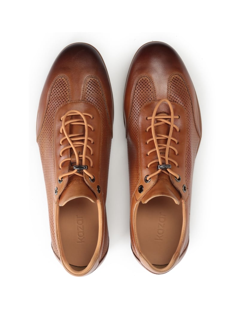 Kazar-Herren-Lederschuhe-mit-Perforationen-braun