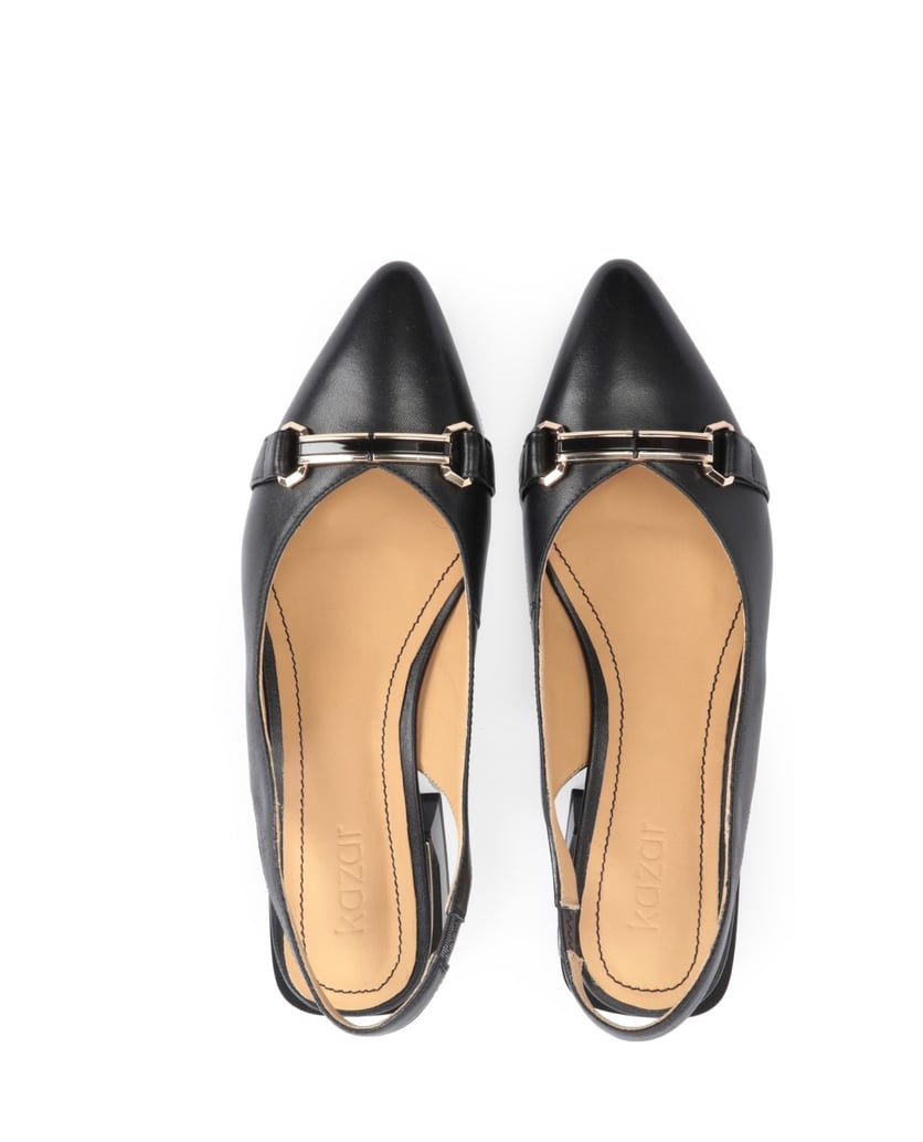 Kazar-Elegante-schwarze-Pumps-mit-einer-Verzierung-auf-der-Vorderseite-schwarz