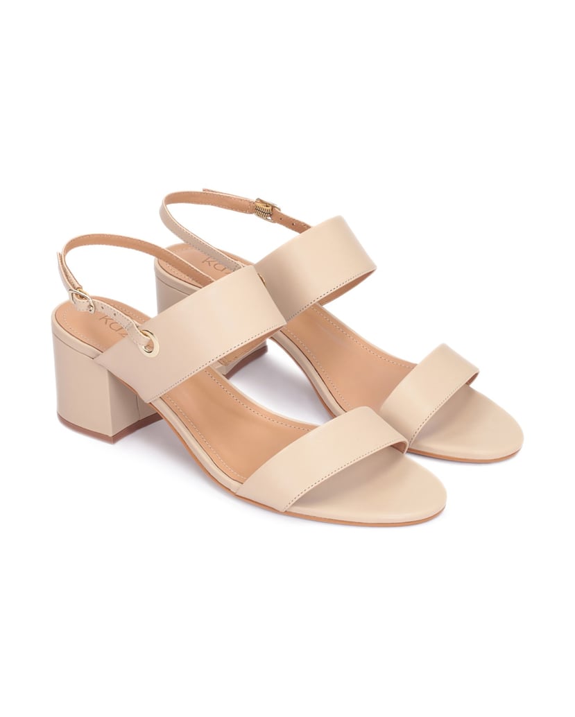 Kazar-Beigefarbene-Ledersandalen-mit-breitem-Absatz-beige