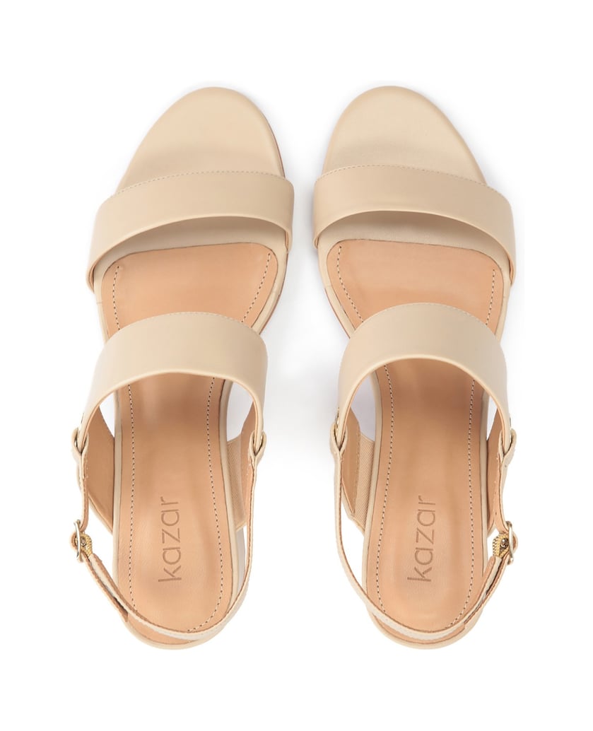Kazar-Beigefarbene-Ledersandalen-mit-breitem-Absatz-beige
