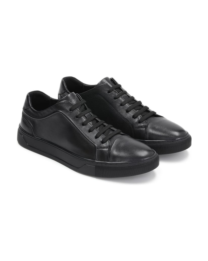 Kazar-Zeitlose-Herren-Sneakers-aus-genarbtem-Leder-schwarz