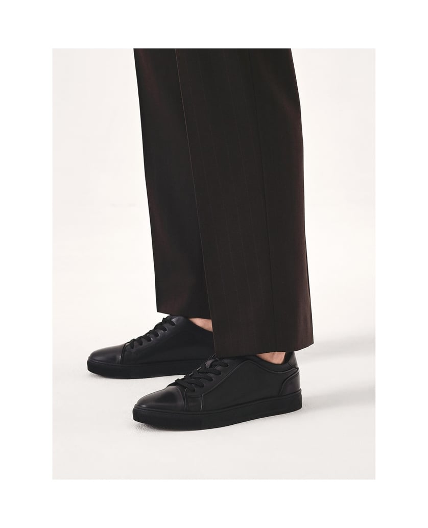 Kazar-Zeitlose-Herren-Sneakers-aus-genarbtem-Leder-schwarz