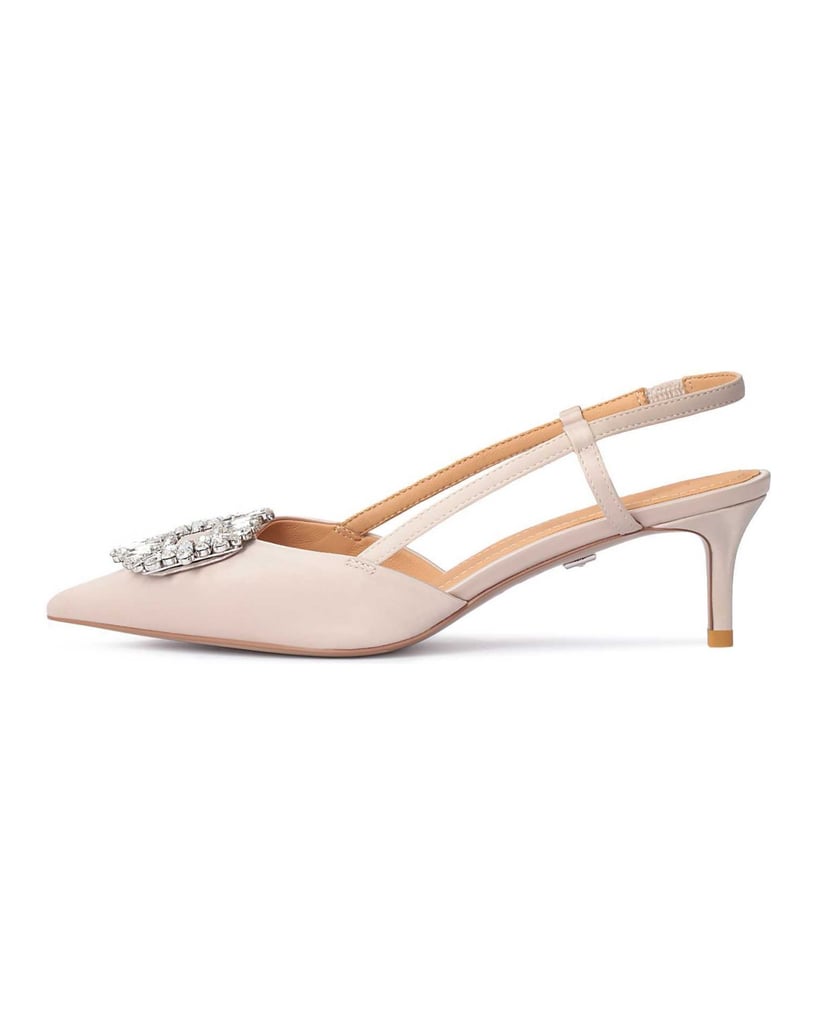 Kazar-Luxuriöse-Damen-Hochzeitspumps-mit-niedrigem-Absatz-beige
