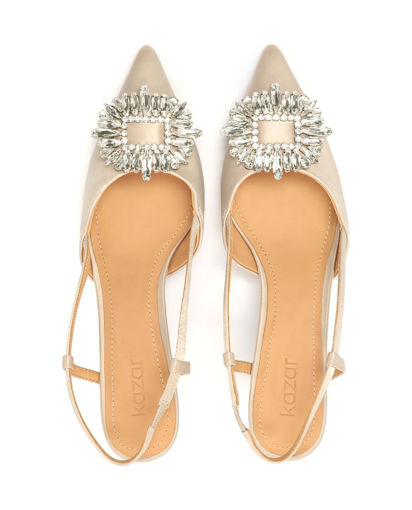 Kazar-Luxuriöse-Damen-Hochzeitspumps-mit-niedrigem-Absatz-beige