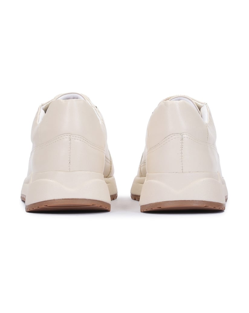 Kazar-Damen-Sneakers-aus-cremefarbenem-Leder-mit-bequemer-Konstruktion-weiss