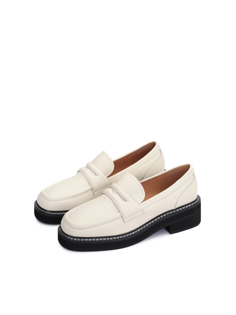 Kazar-Studio-Halbschuhe-aus-Leder-in-cremefarbener-Fa