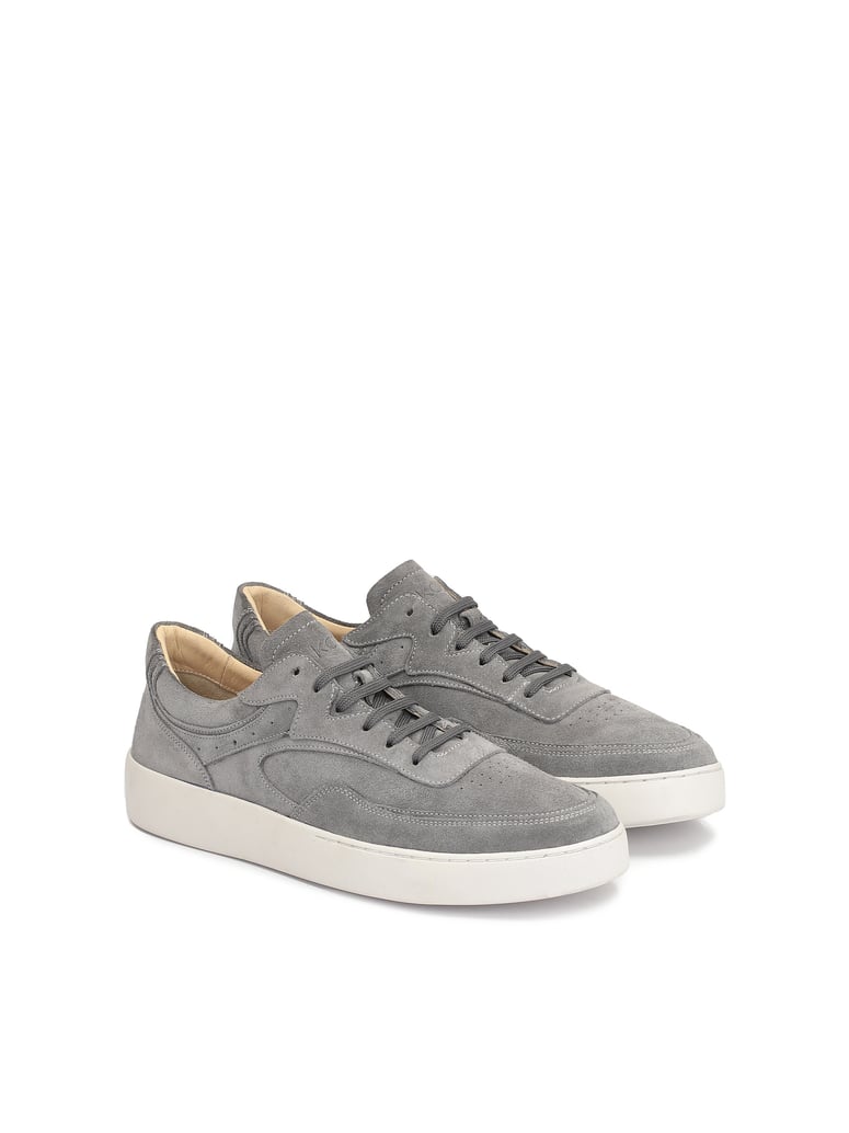 Kazar-Graue-Herren-Sneaker-aus-weichem-Wildled