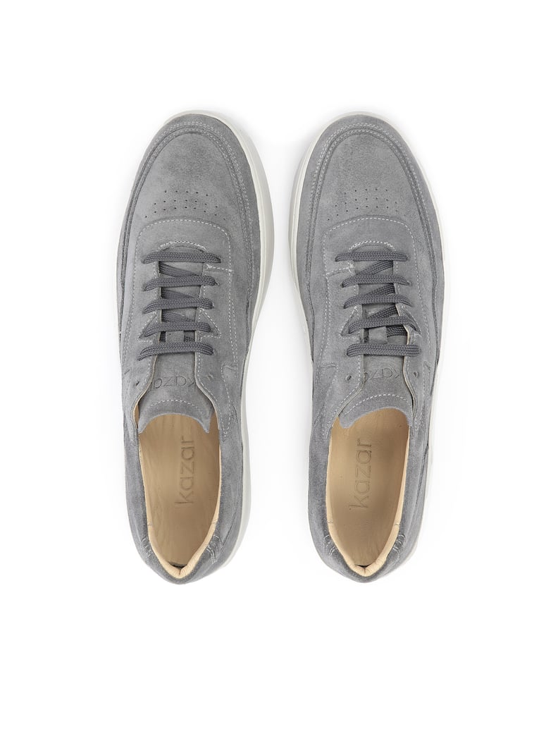 Kazar-Graue-Herren-Sneaker-aus-weichem-Wildled