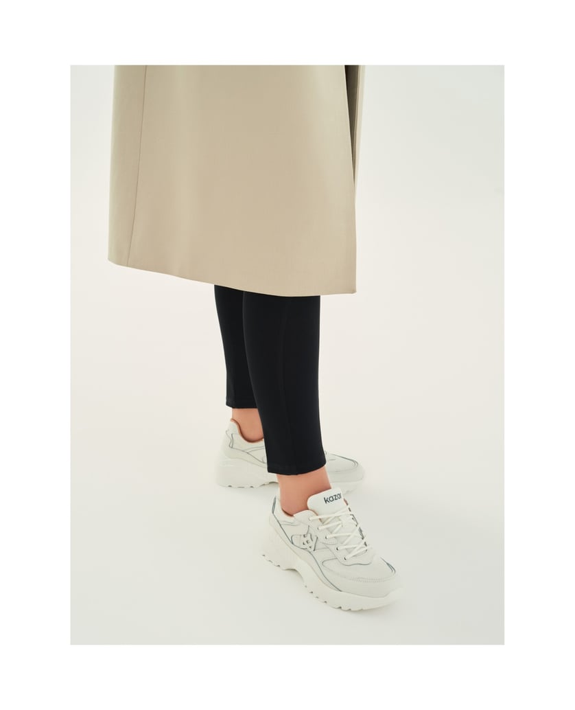 Kazar-Weiße-Damen-Turnschuhe-mit-dicker-Sohle