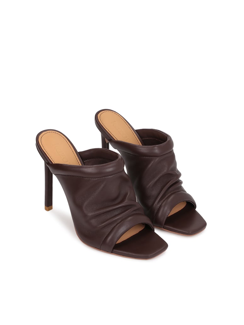 Kazar-Dunkelbraune-Pantoletten-mit-breitem,-ge