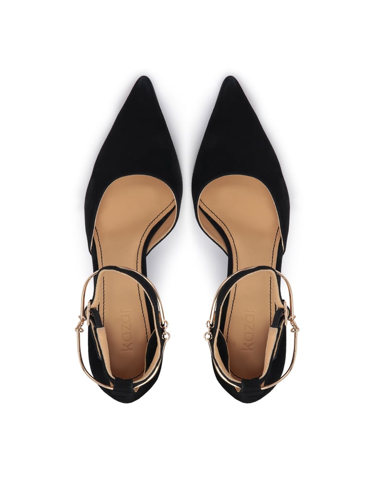 Kazar-Schwarze-Wildlederpumps-mit-einem-Armban