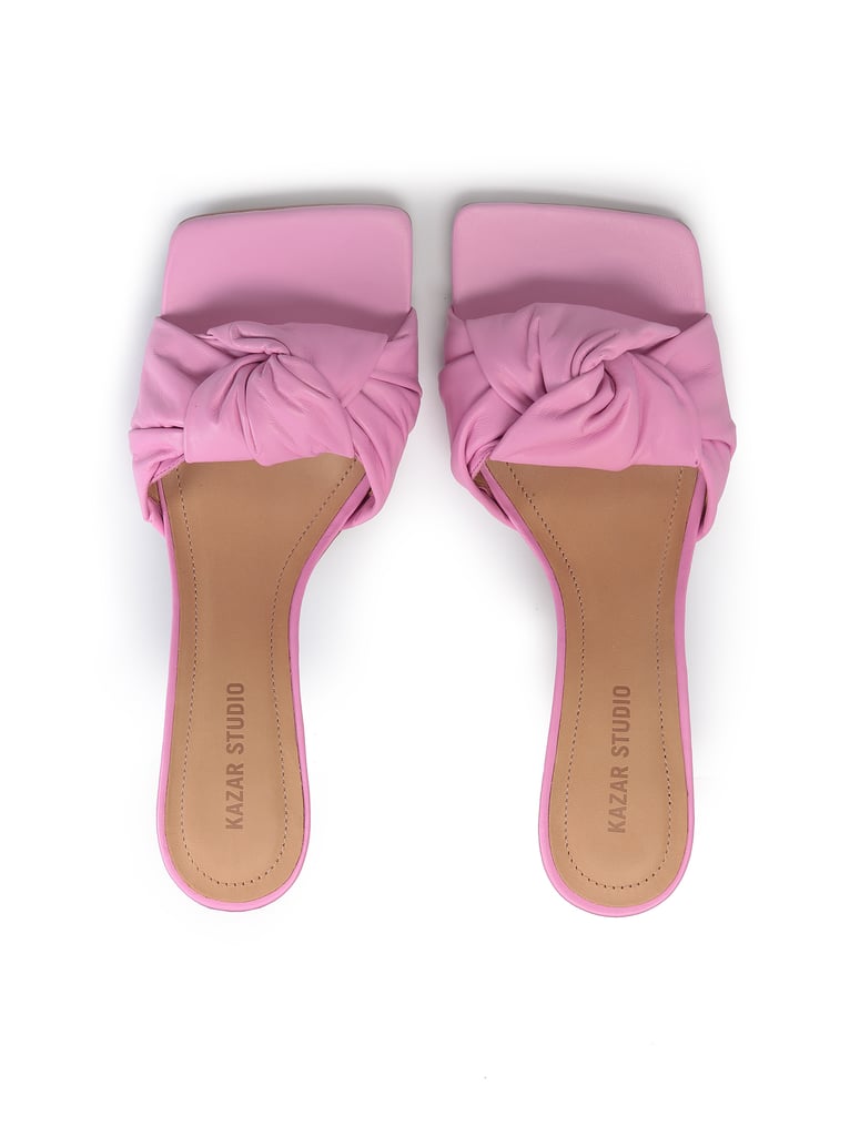 Kazar-Studio-Elegante-Damen-Pantoletten-aus-rosa-Lede