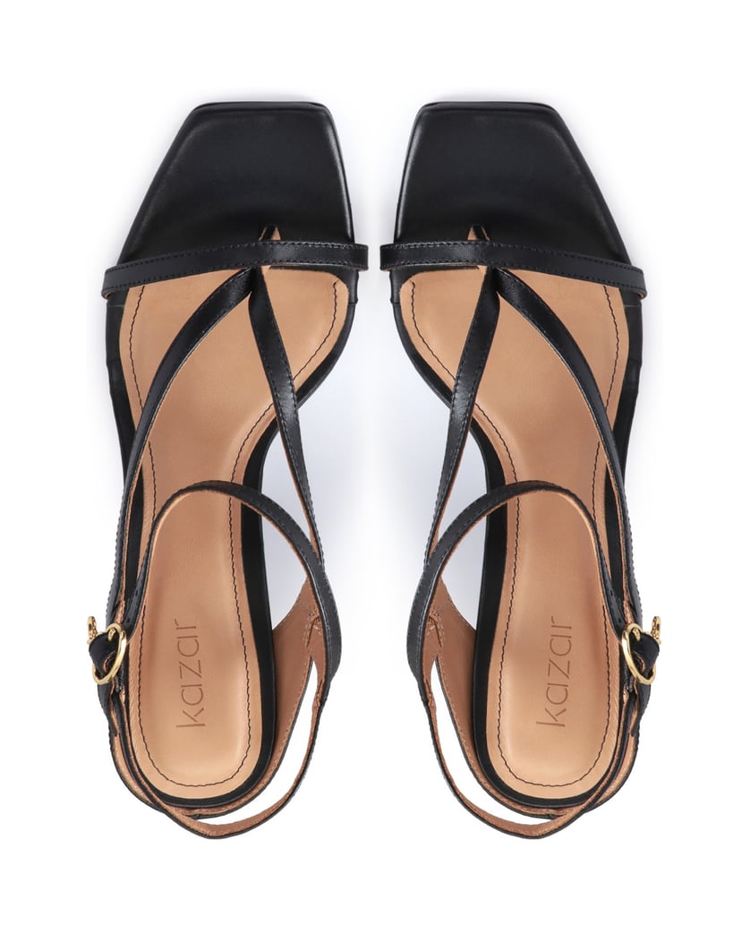 Kazar-Elegante-schwarze-Sandalen-mit-effektvollen-Riemen-schwarz