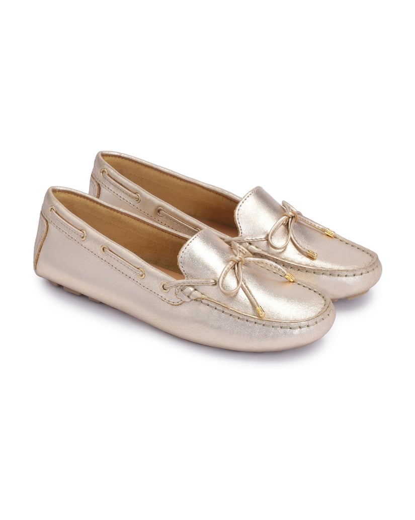 Kazar-Mokassins-aus-goldenem-Leder-für-Damen-m