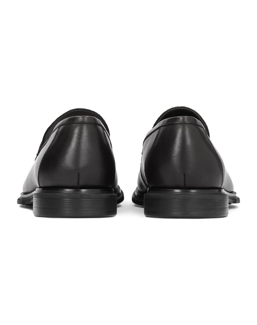 Kazar-Elegante-schwarze-Herren-Slipper-aus-genarbtem-Leder-und-Wildleder-schwarz