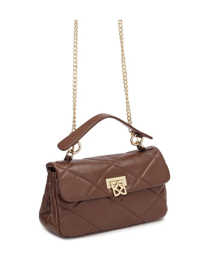 Kazar-Braune-Handtasche-mit-Henkel-und-Kette