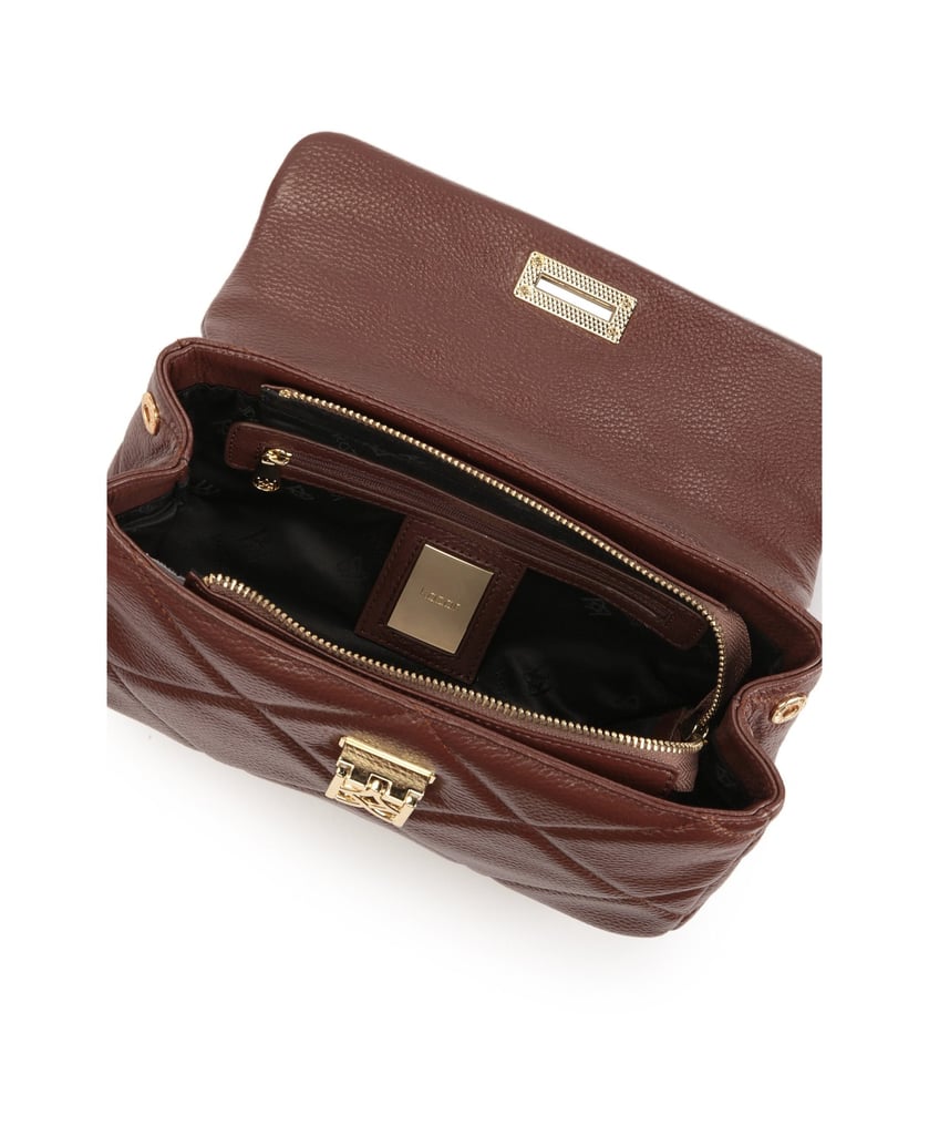 Kazar-Braune-Handtasche-mit-Henkel-und-Kette