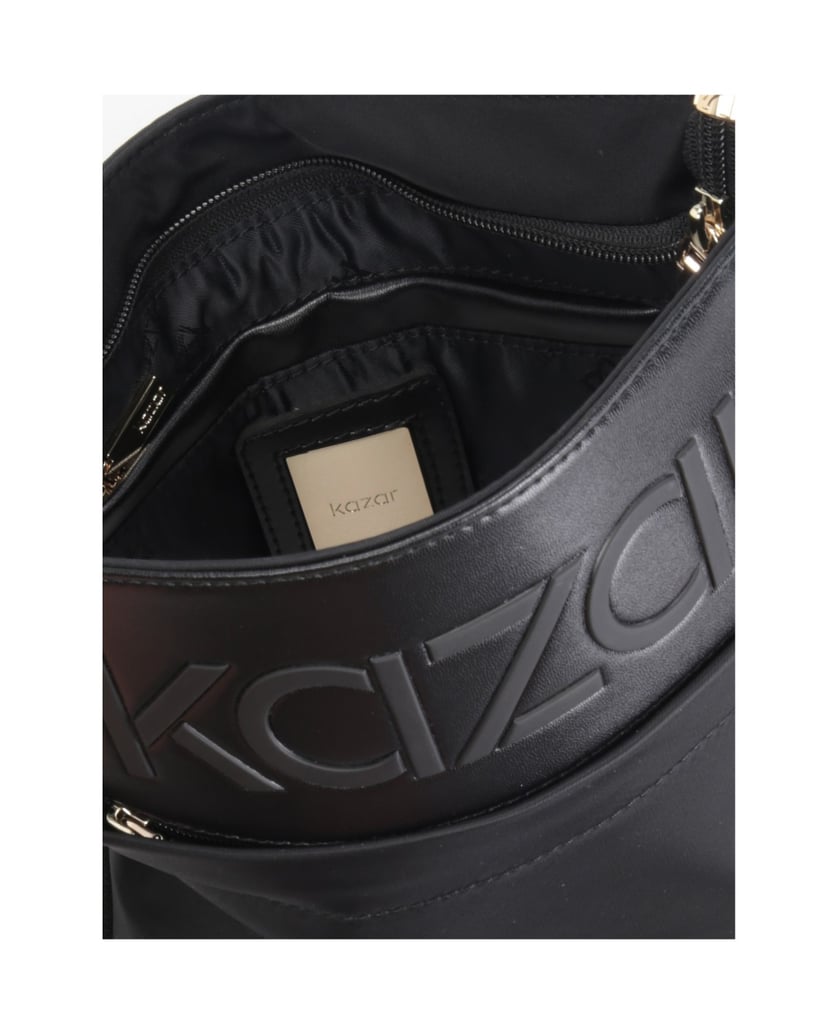 Kazar-Schwarze-Universal-Messenger-Tasche-für-Damen-mit-breitem-Riemen-schwarz