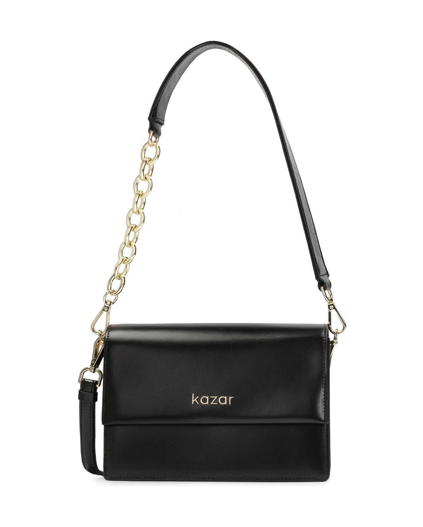Kazar-Kleine-Lederhandtasche-mit-fester-Konstruktion-schwarz