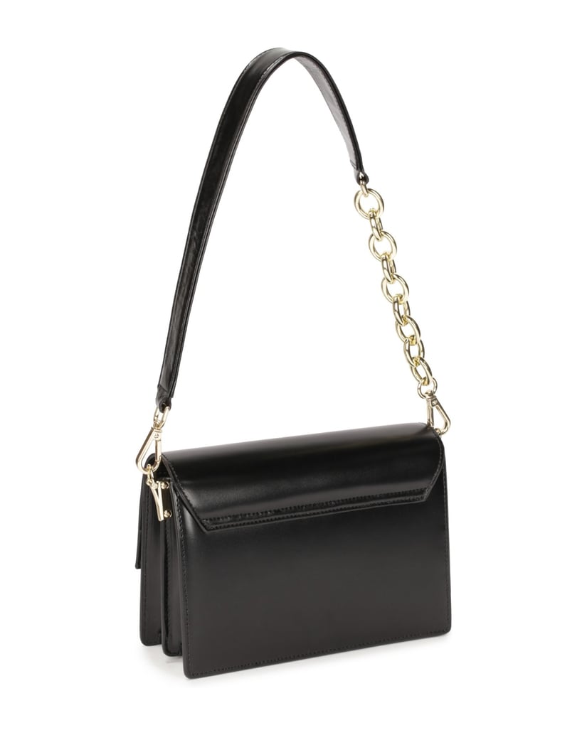 Kazar-Kleine-Lederhandtasche-mit-fester-Konstruktion-schwarz