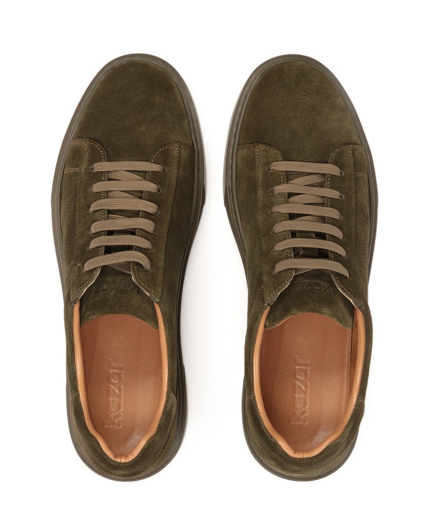 Kazar-Turnschuhe-aus-Wildleder-in-khaki-Farbe-oliv