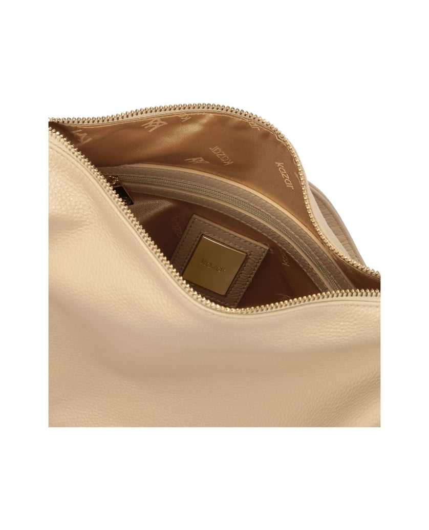 Kazar-Urbane-Lederhandtasche-in-der-Farbe-Beige-beige