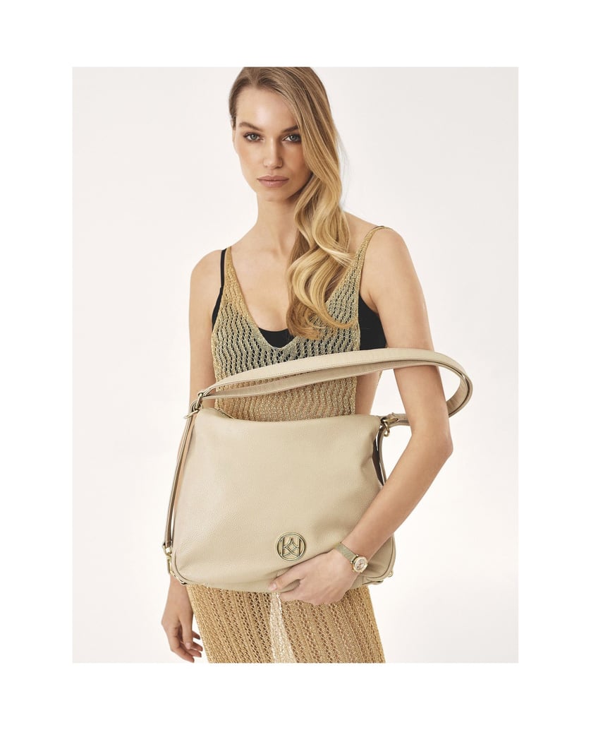 Kazar-Urbane-Lederhandtasche-in-der-Farbe-Beige-beige