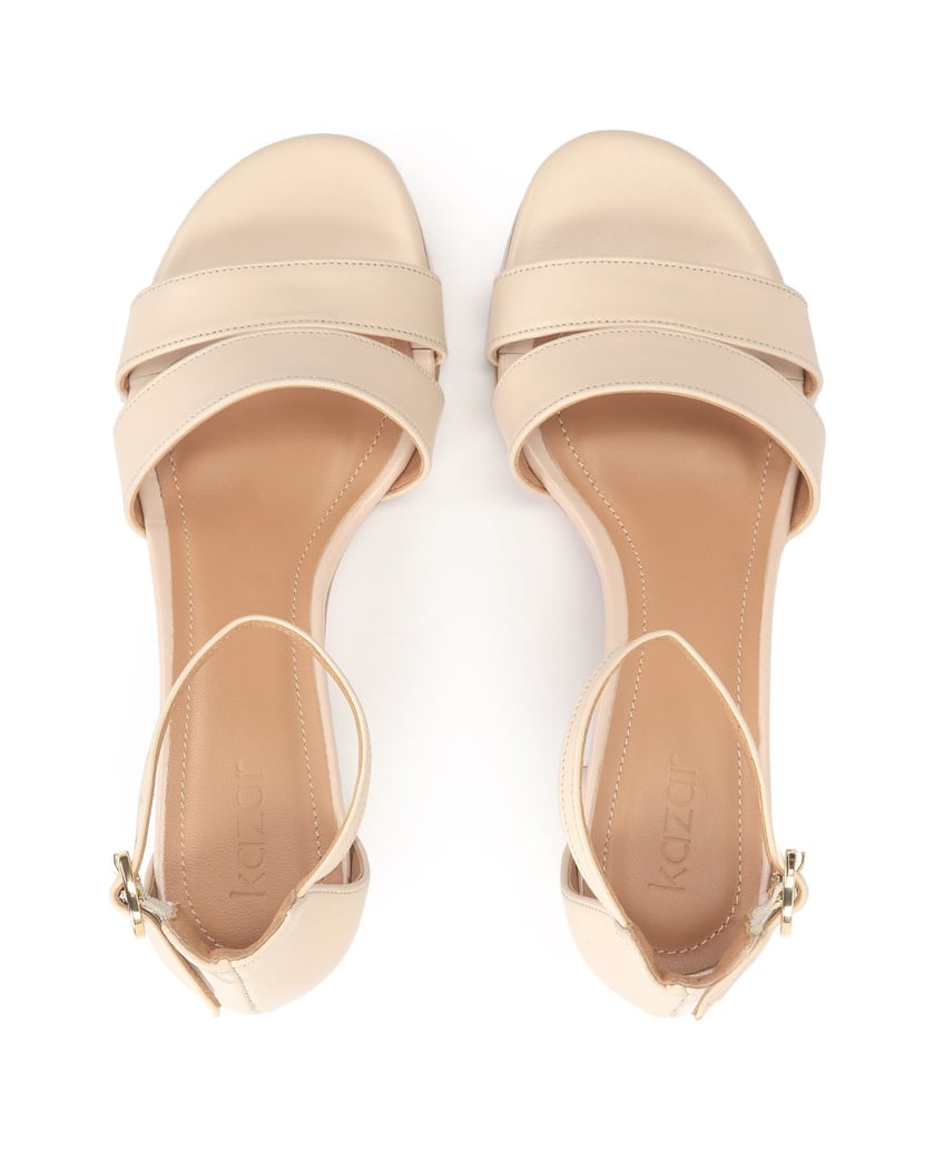 Kazar-Beigefarbene-Sandalen-mit-breitem-Absatz-beige