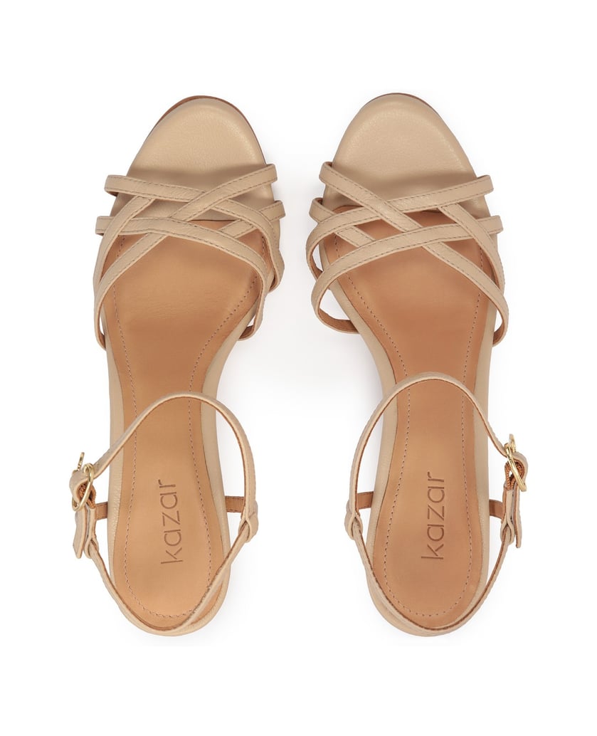 Kazar-Klassische-Sandalen-mit-beigem-Absatz-beige