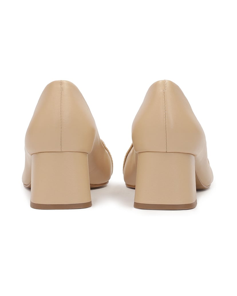 Kazar-Niedrige-Pumps-mit-Metallverzierung-beige