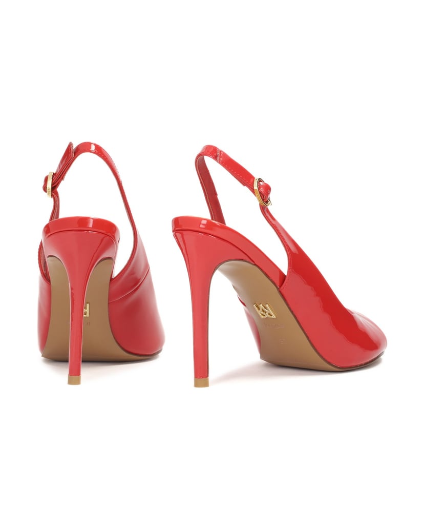 Kazar-Rote-Lackleder-Sandalen-mit-Knöchelriemen-rot