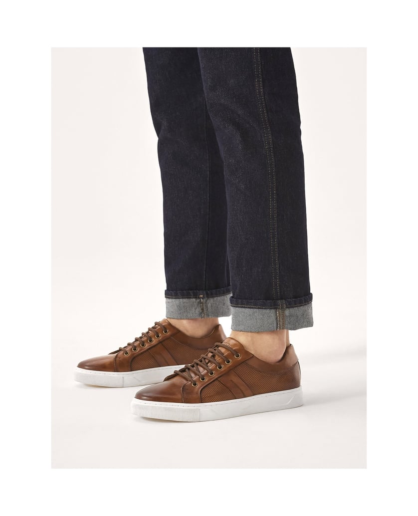 Kazar-Braune-Leder-Sneakers-mit-weißer-Sohle