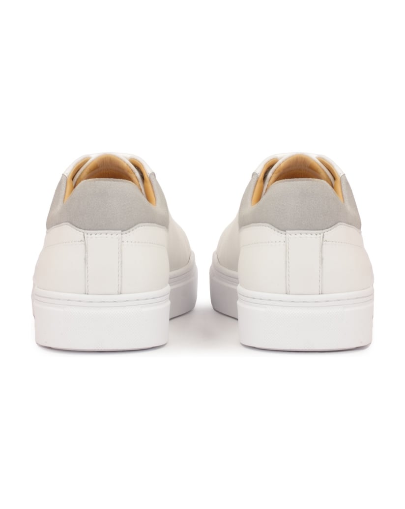 Kazar-Weiße-Turnschuhe-mit-grauer-Fersenkappe-weiss