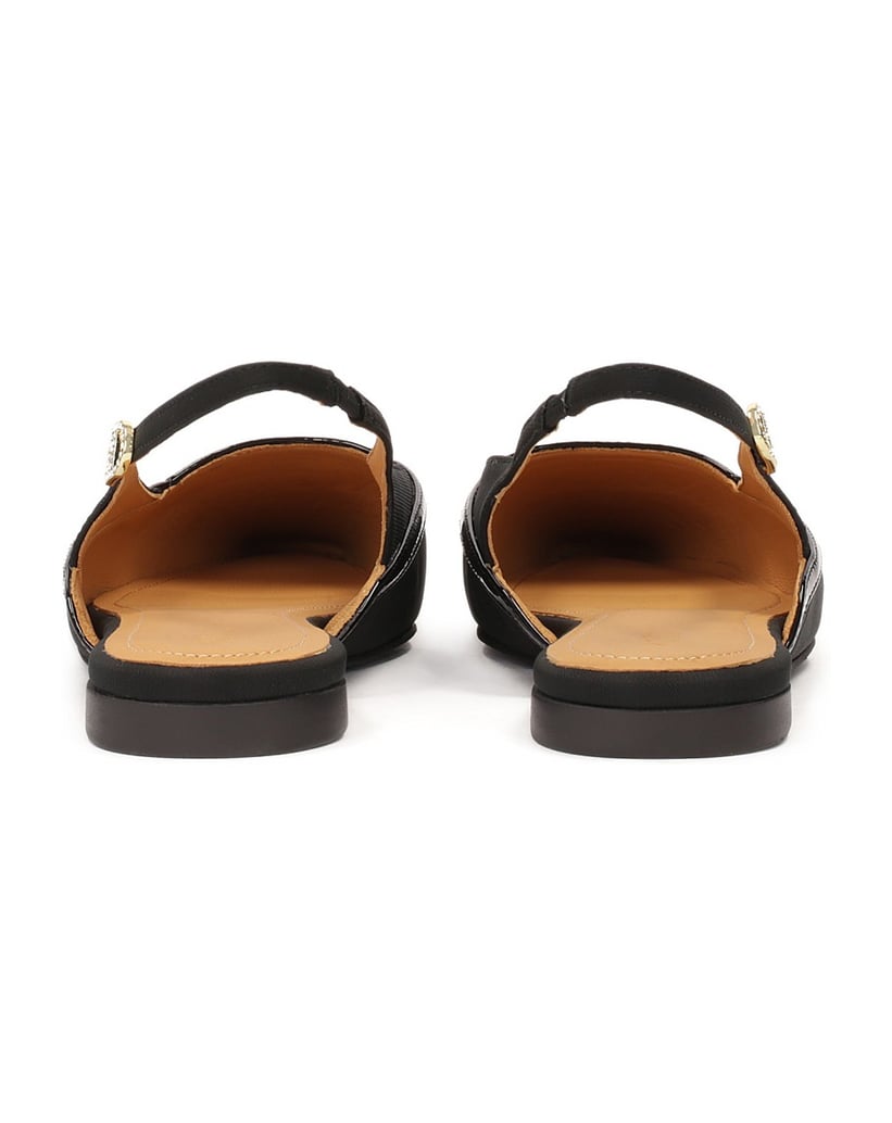 Kazar-Schwarze-Ballerinas-mit-flacher-Sohle-und-verlängerter-Front-schwarz