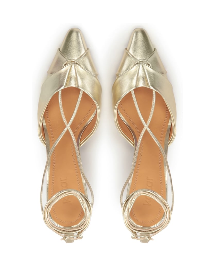 Kazar-Pumps-mit-offenem-Absatz-in-Goldfarbe-gold