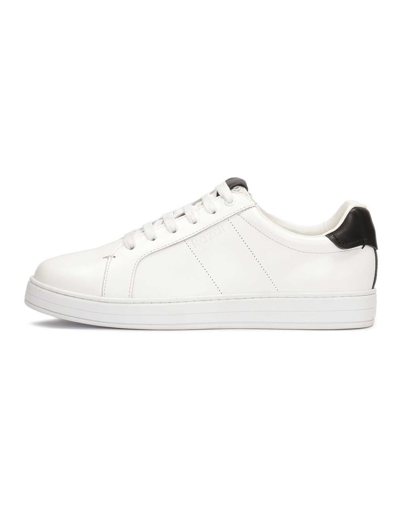 Kazar-Weiße-Turnschuhe-mit-schwarzer-Fersenkap