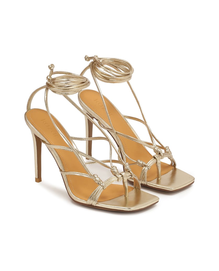 Kazar-Gestufte-Sandalen-aus-goldfarbenem-Leder-gold