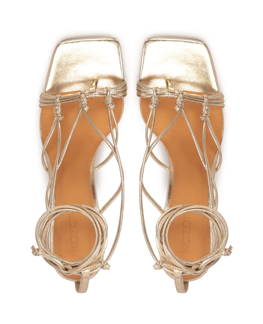 Kazar-Gestufte-Sandalen-aus-goldfarbenem-Leder-gold