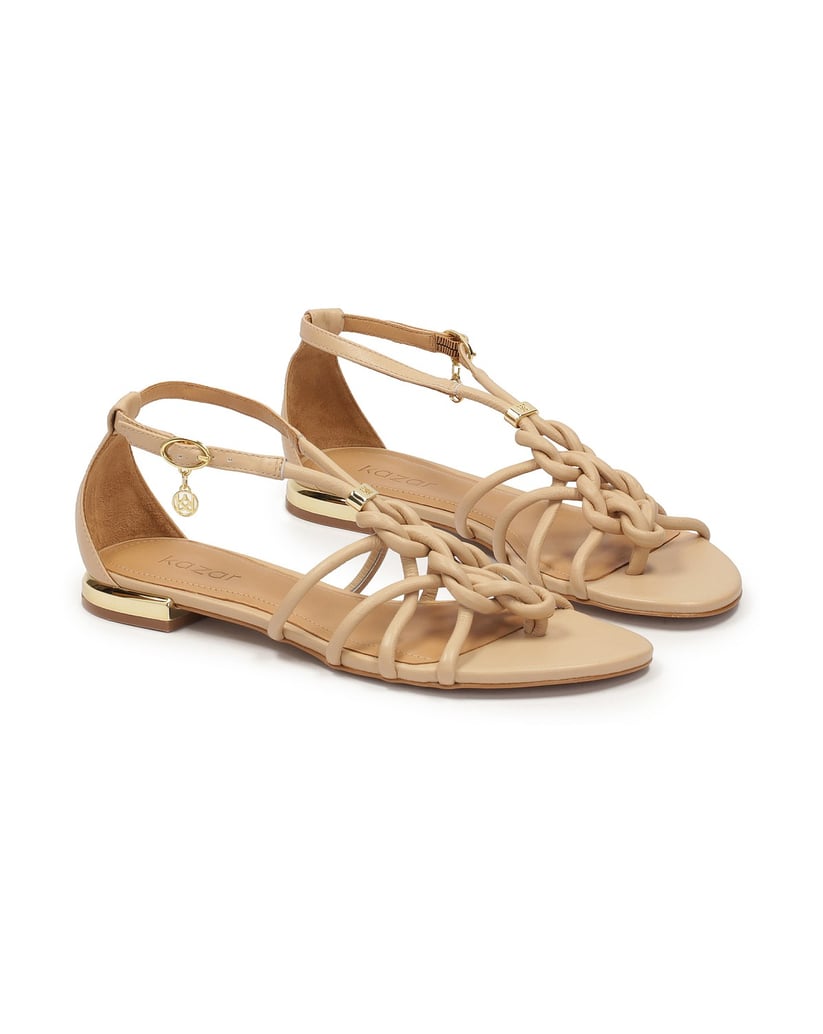 Kazar-Flache-Sandalen-in-Beige-beige