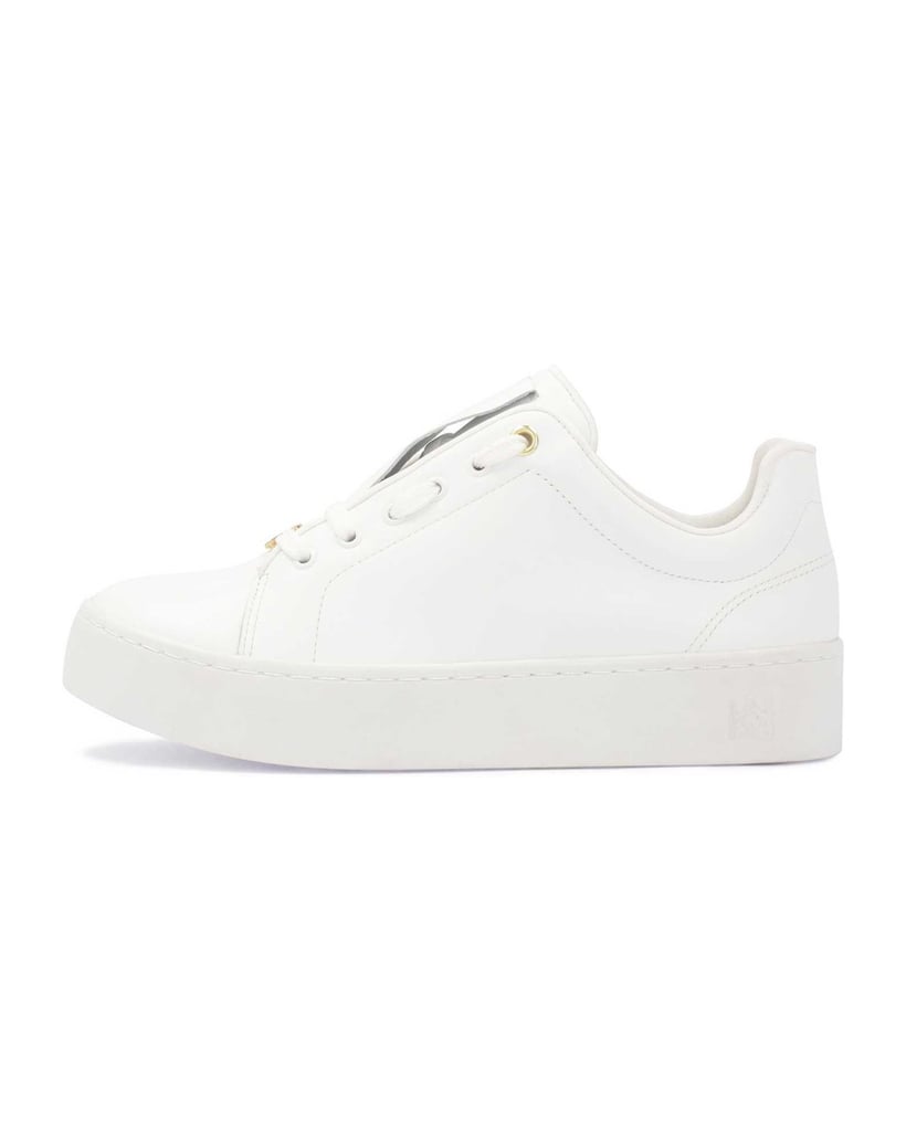 Kazar-Weiße-minimalistische-Turnschuhe-mit-einfacher-Sohle-weiss