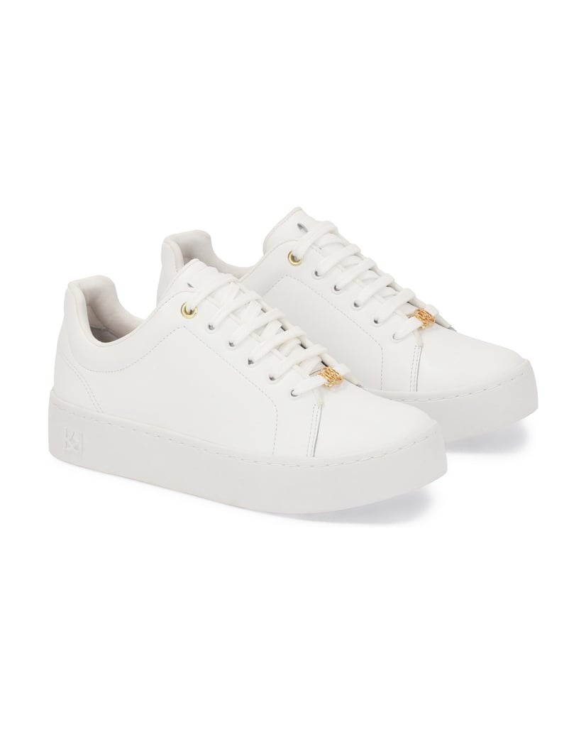 Kazar-Weiße-minimalistische-Turnschuhe-mit-einfacher-Sohle-weiss