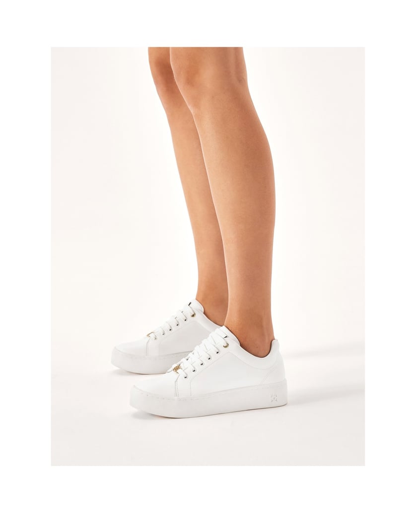 Kazar-Weiße-minimalistische-Turnschuhe-mit-einfacher-Sohle-weiss
