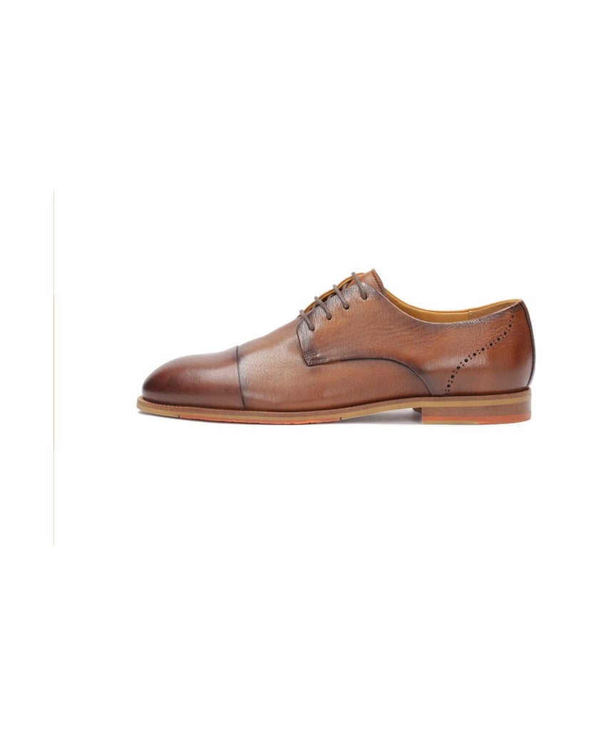 Kazar-Lederschuhe-mit-Rosettenverzierung-an-der-Ferse-braun