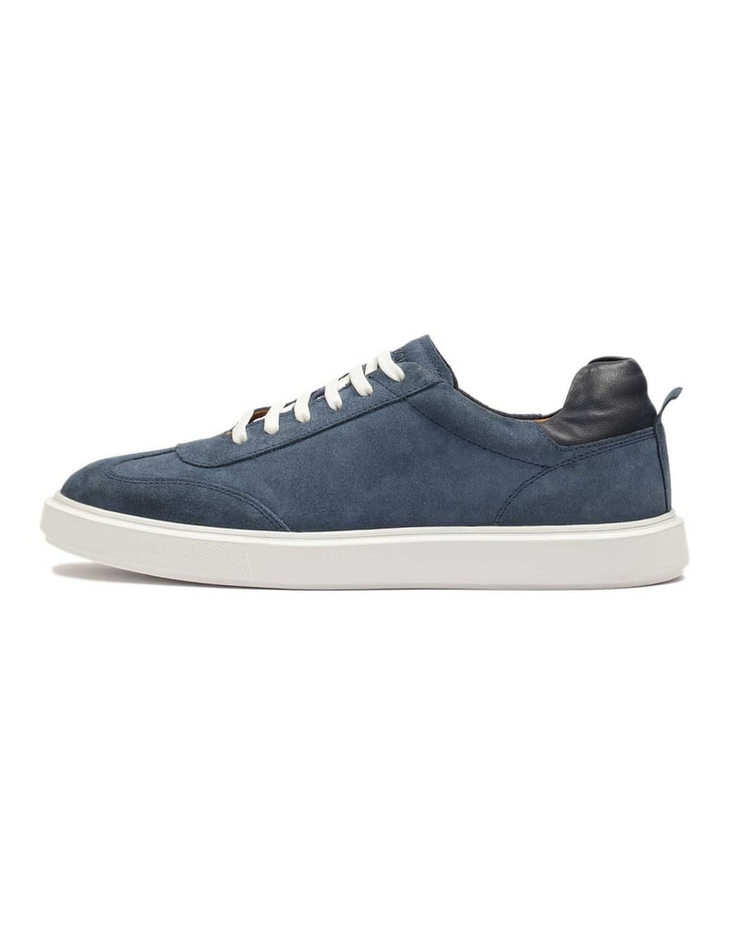 Kazar-Marineblaue-Wildleder-Sneakers-mit-weißer-Sohle-dunkelblau