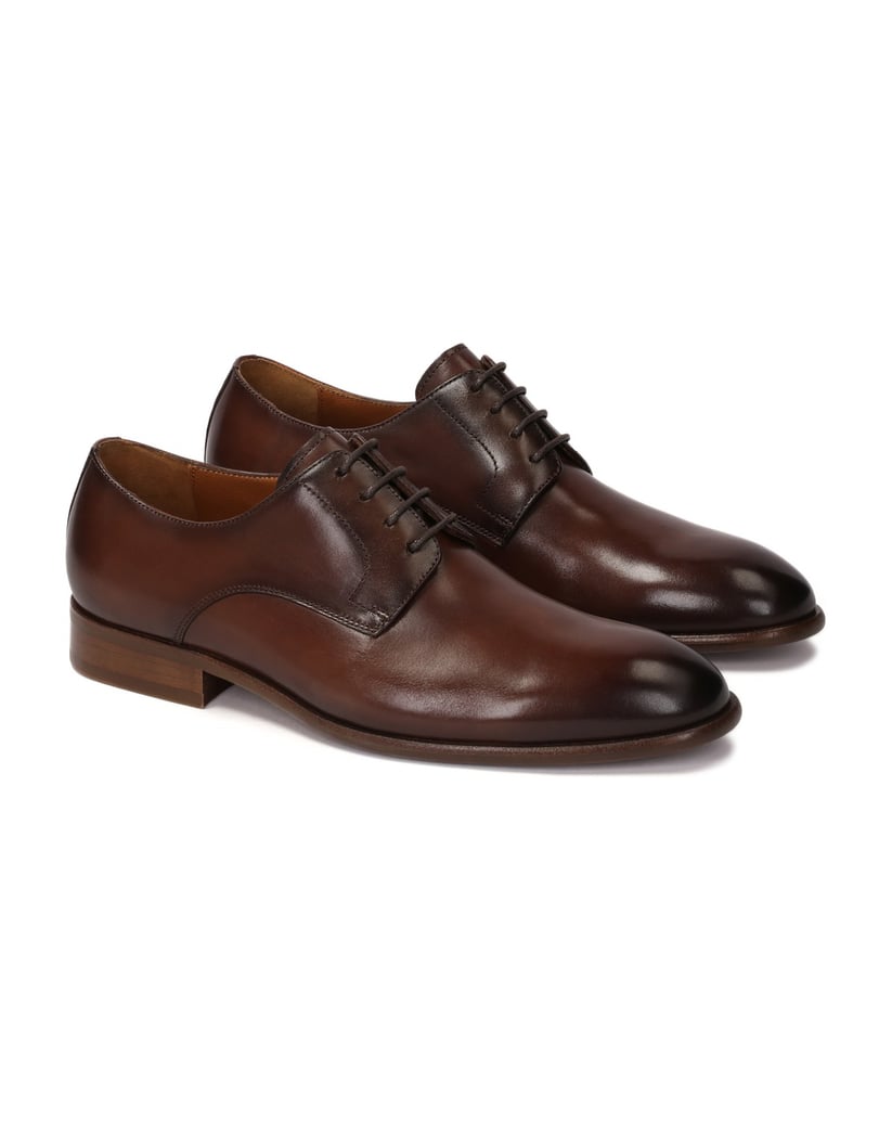 Kazar-Elegante-braune-Derby-Schuhe-braun