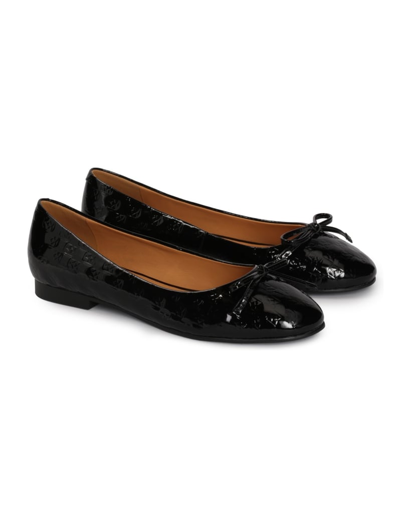 Kazar-Ballerinas-aus-Lackleder-mit-abgerundeter-Nase-schwarz