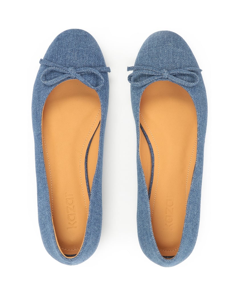 Kazar-Denim-Ballerinas-mit-Schleife-blau