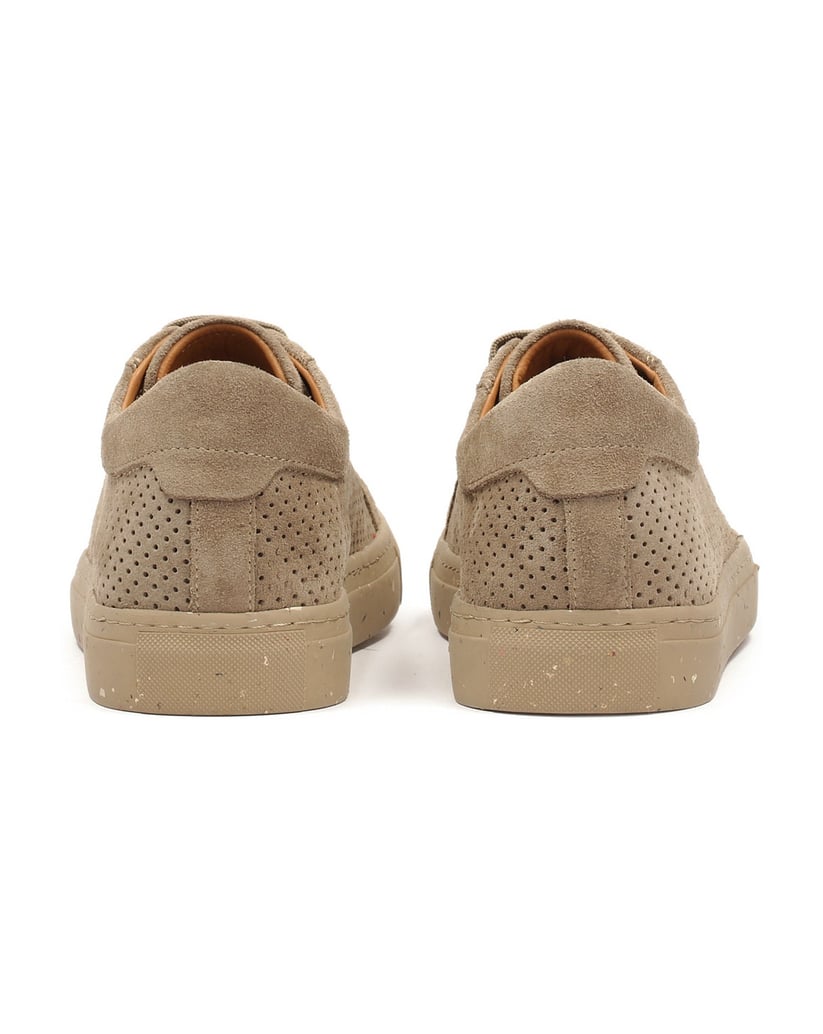 Kazar-Taupefarbene-Turnschuhe-mit-Perforationen-auf-dem-Obermaterial-taupe