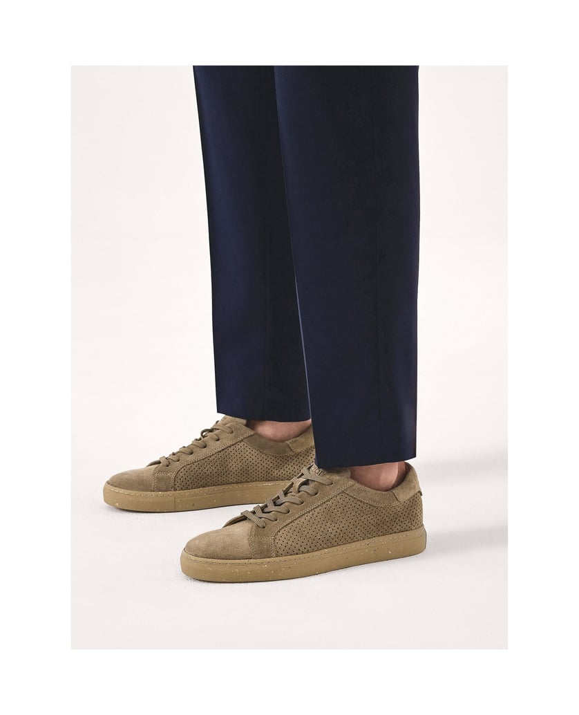 Kazar-Taupefarbene-Turnschuhe-mit-Perforationen-auf-dem-Obermaterial-taupe