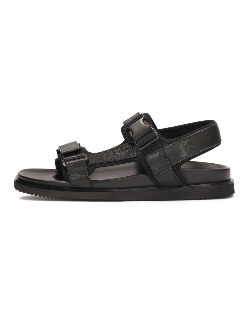 Kazar-Herrensandalen-aus-Leder-mit-verstellbaren-Riemen-schwarz